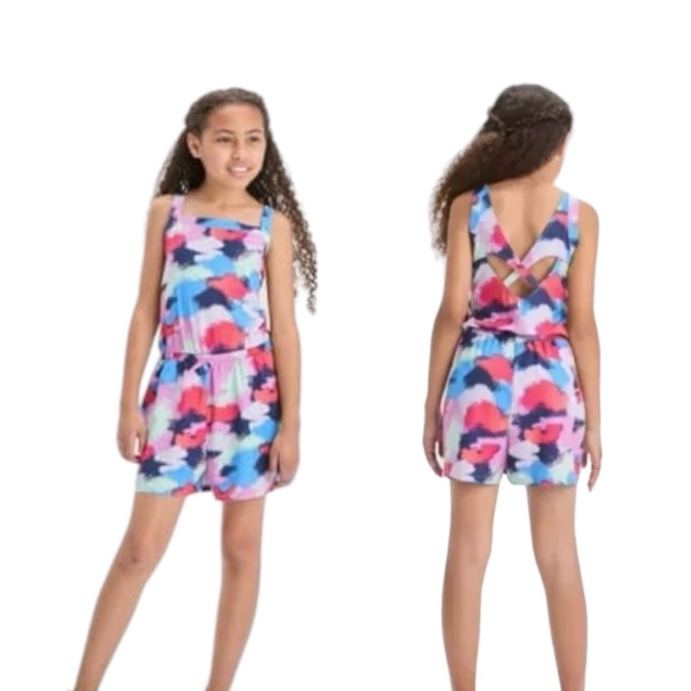 Girls XS‎ All In Motion Romper with Pockets - Picture 2 of 5